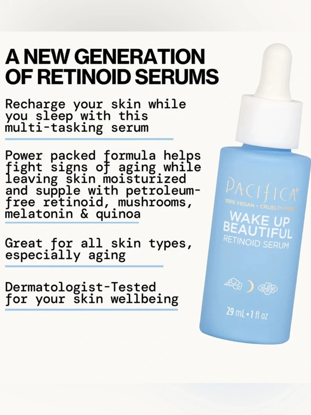 Pacifica Wake Up Beautiful Retinoid Serum - NEW, NEVER USED!! beauty skincare